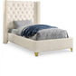 Soho White Bonded Leather Bed - Twin