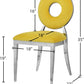 Carousel Velvet Dining Chair - Chrome Base
