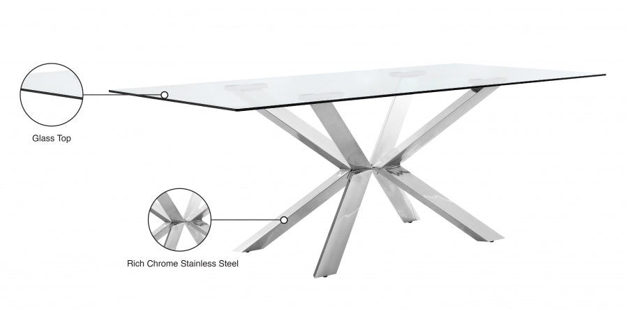 Juno Chrome Dining Table