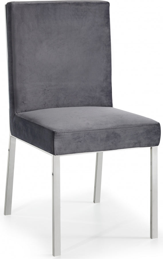 Opal Velvet Dining Chair - Chrome Base