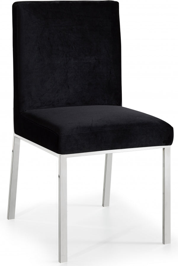 Opal Velvet Dining Chair - Chrome Base