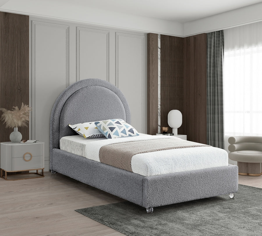 Milo Boucle Fabric Twin Bed