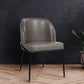 Jagger Faux Leather Dining Chair - Matte Black Frame