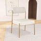 Carly Boucle Fabric & Faux Leather Dining Chair