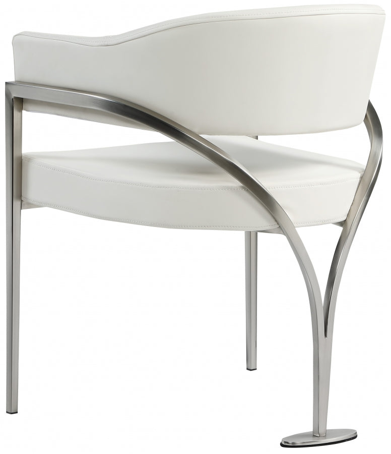 Madelyn Faux Leather Dining Chair - Chrome Base