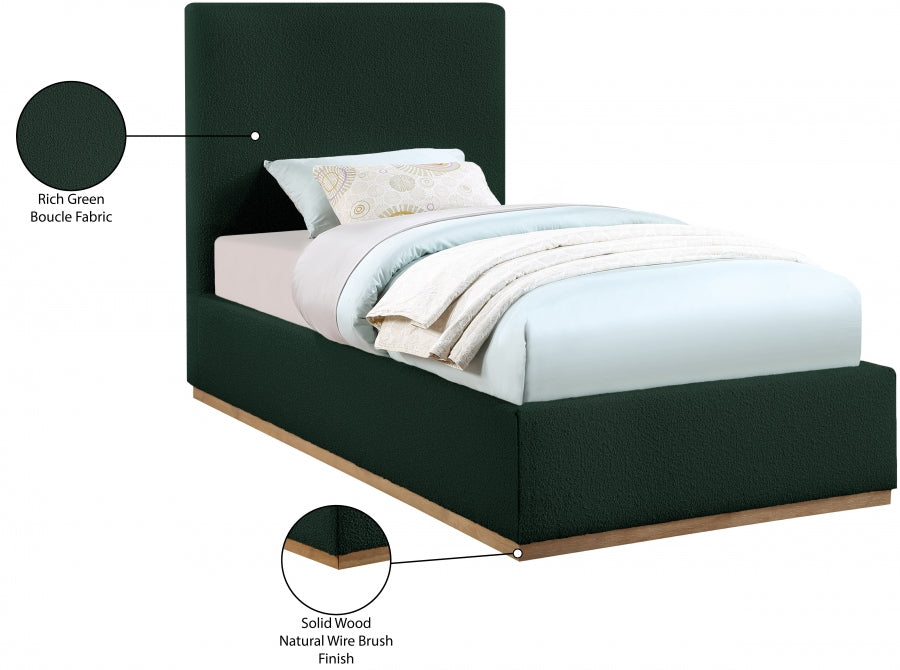 Monaco Boucle Fabric Bed - Twin