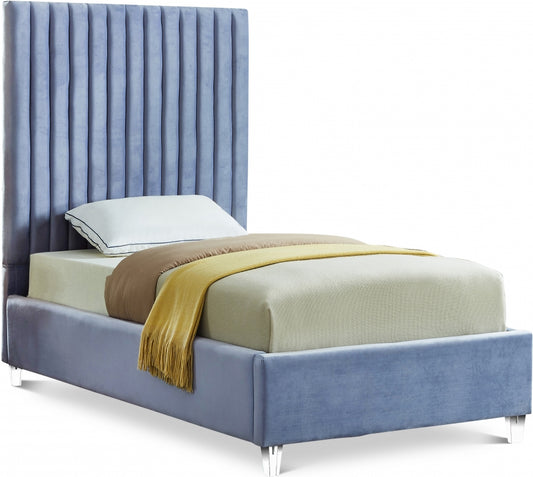 Candace Velvet Bed - Twin