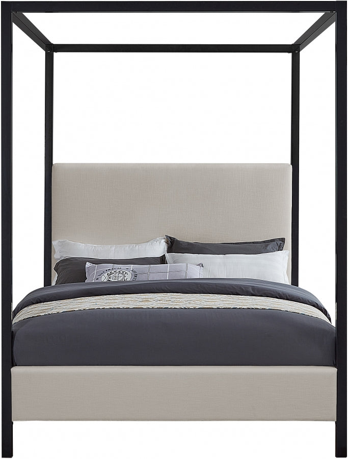 James Linen-Like Fabric Bed - Full