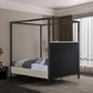 James Linen-Like Fabric Bed - King