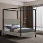 James Linen-Like Fabric Bed - King