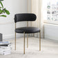 Beacon Faux Leather and Boucle Fabric Dining Chair
