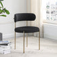 Beacon Boucle Fabric Dining Chair - Iron Metal Frame