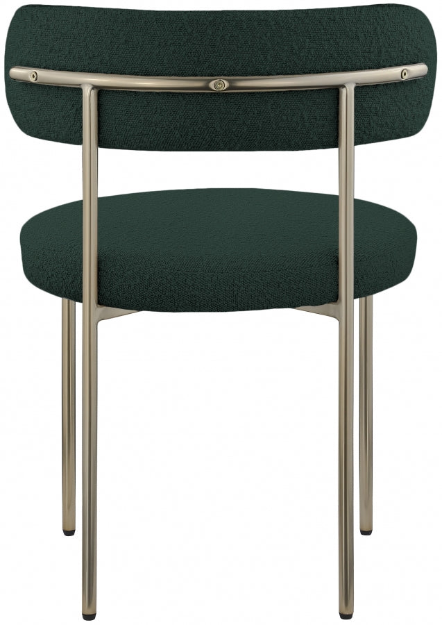Beacon Boucle Fabric Dining Chair - Iron Metal Frame