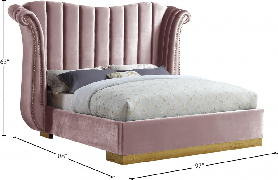 Flora Velvet Bed - King