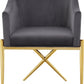 Xavier Velvet Dining Chair - Gold Base