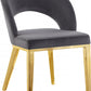 Roberto Velvet Dining Chair - Gold Base