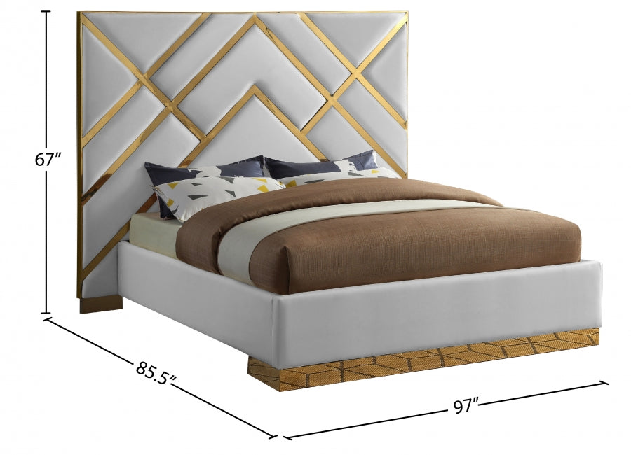 Vector Faux Leather Bed - King