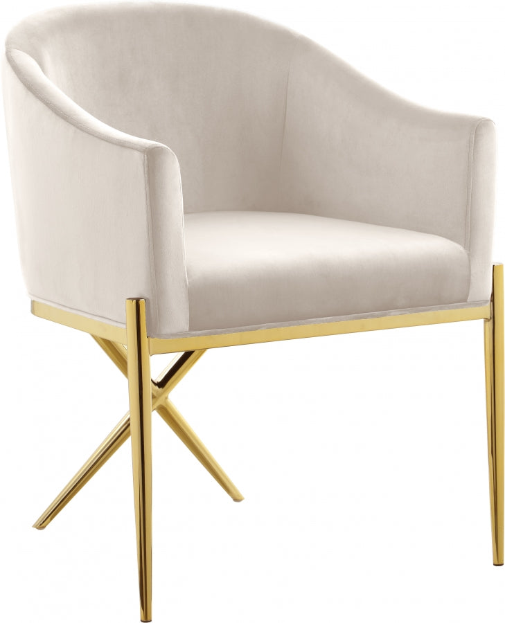 Xavier Velvet Dining Chair - Gold Base