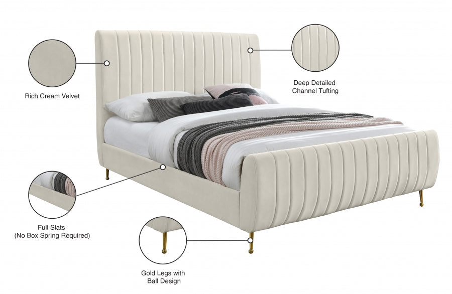 Zara Velvet Bed - Full