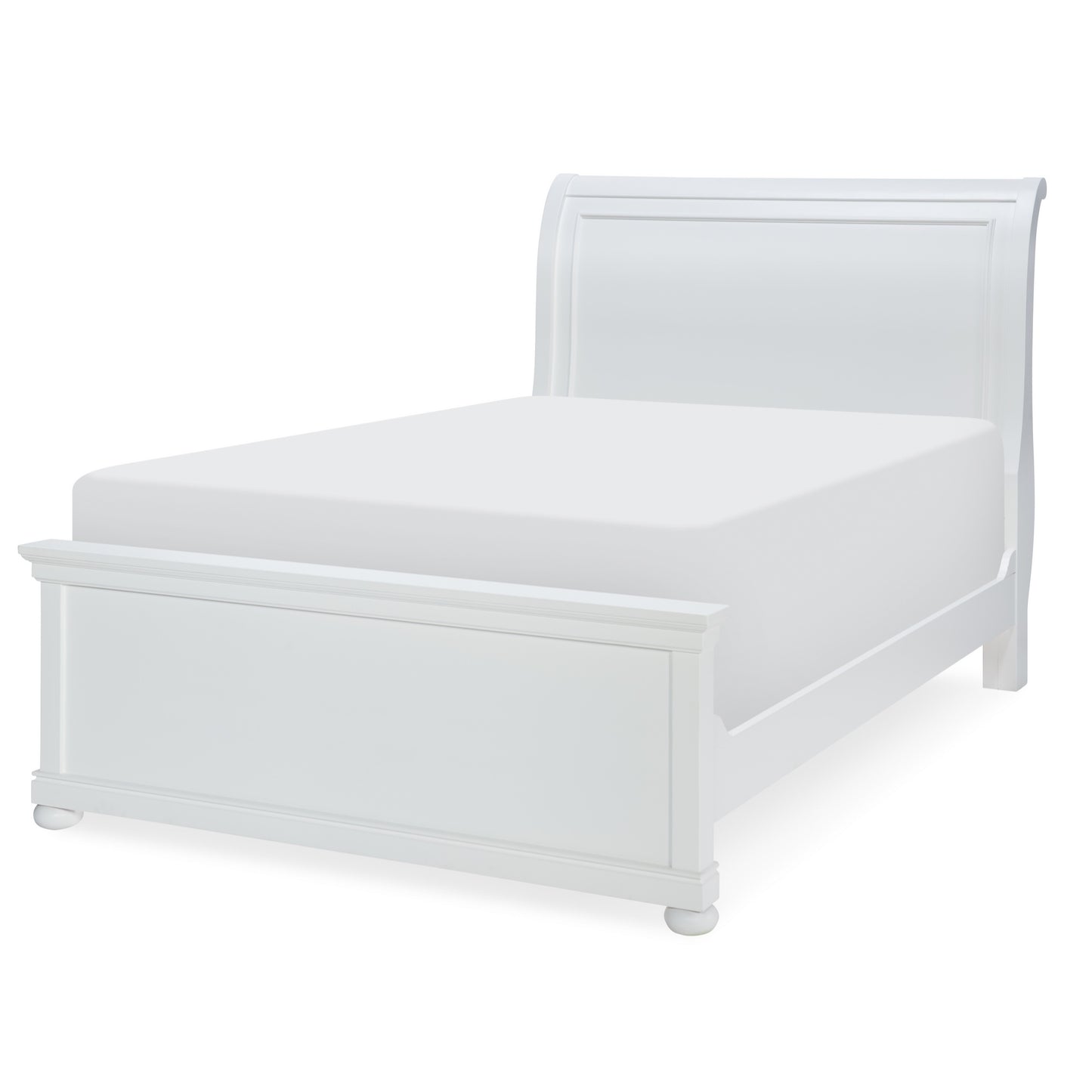 Canterbury Full Sleigh Bed - White