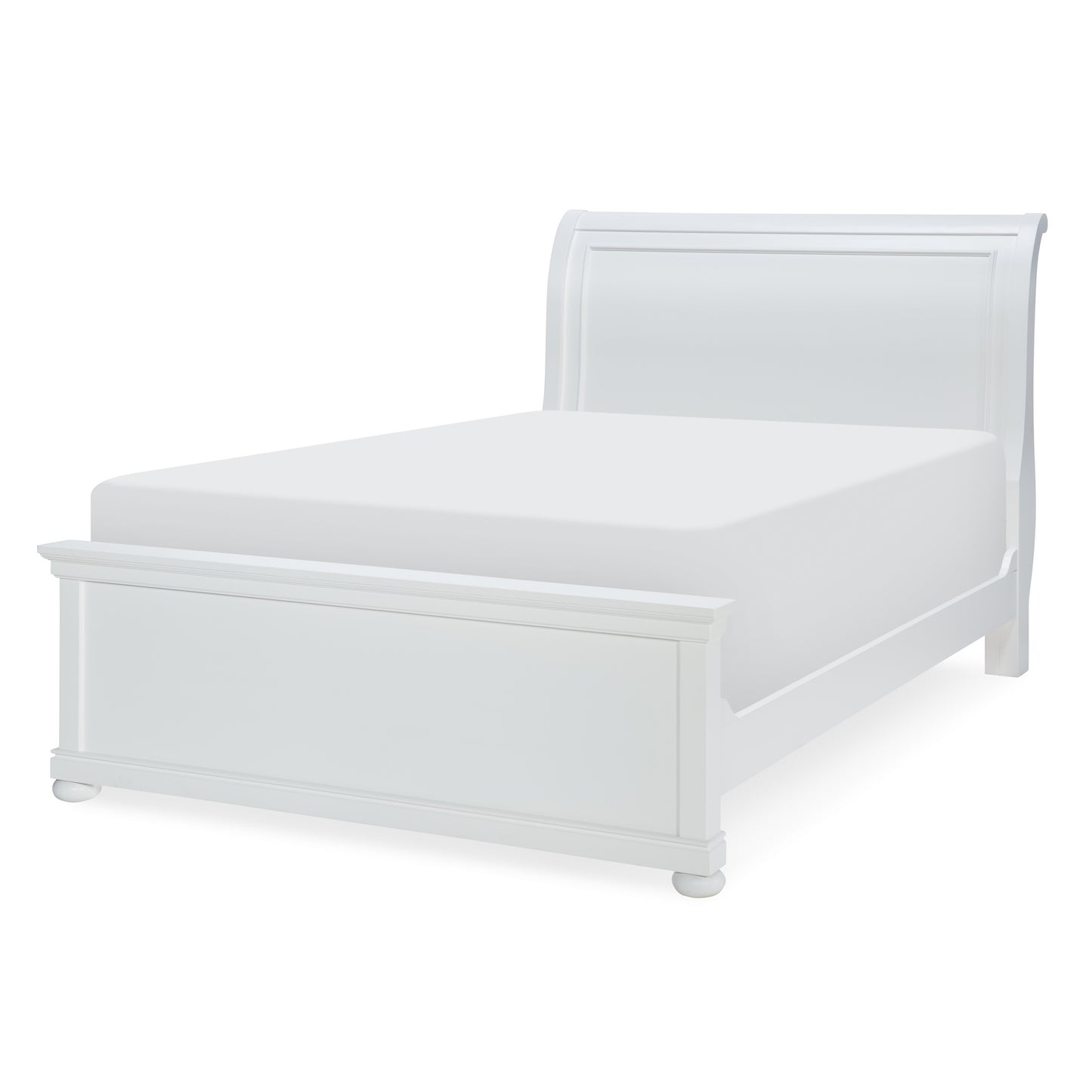 Canterbury Queen Sleigh Bed - White