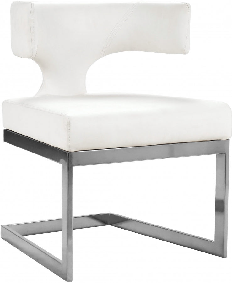 Alexandra Faux Leather Dining Chair - Chrome Base