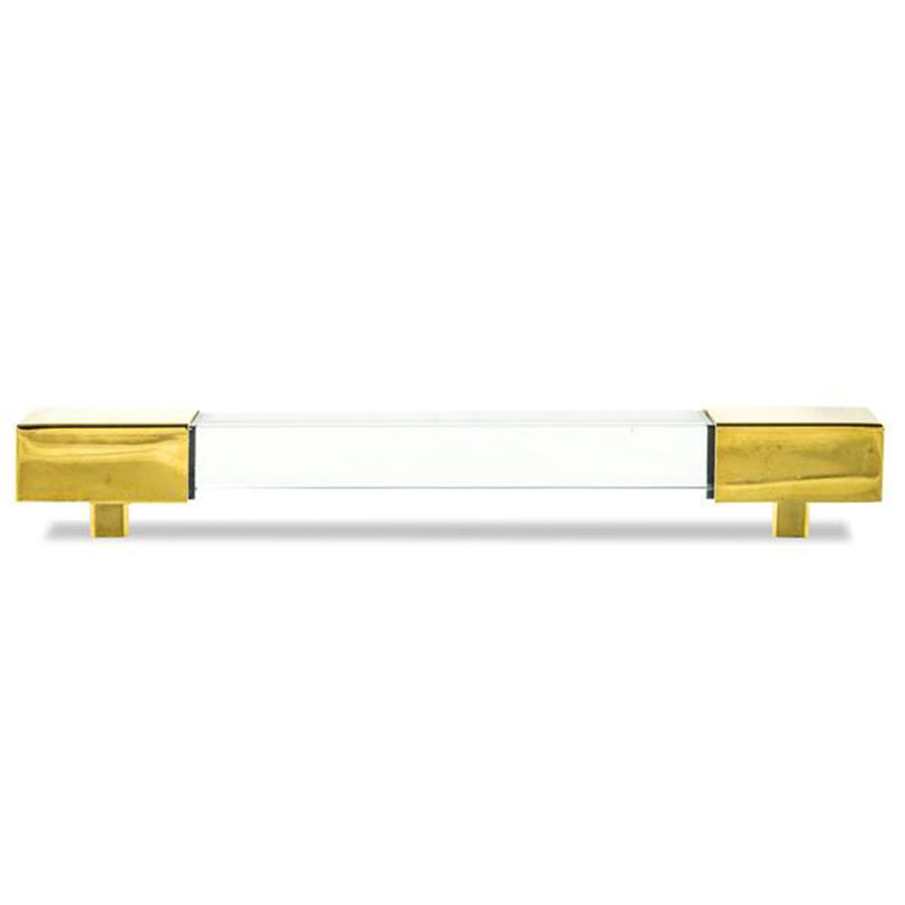 Acrylic and Brass dresser pull