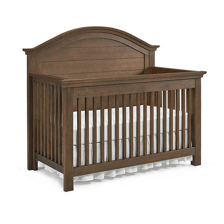 Lucca Full Panel Convertible Crib - Weathered Brown