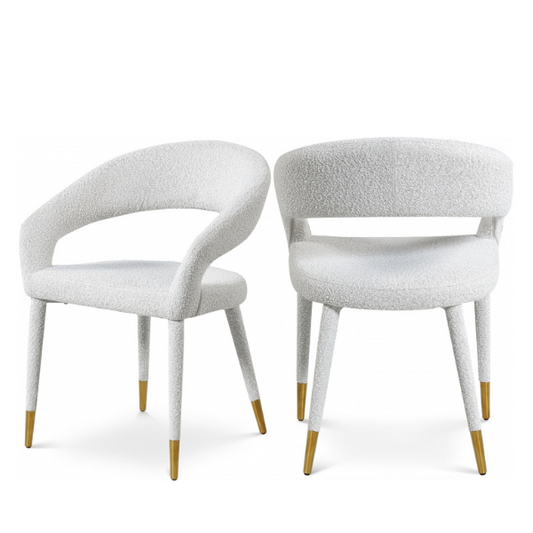 Destiny Boucle Fabric Dining Chair