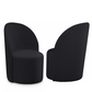 Hautely Boucle Fabric Accent | Dining Chair - Black