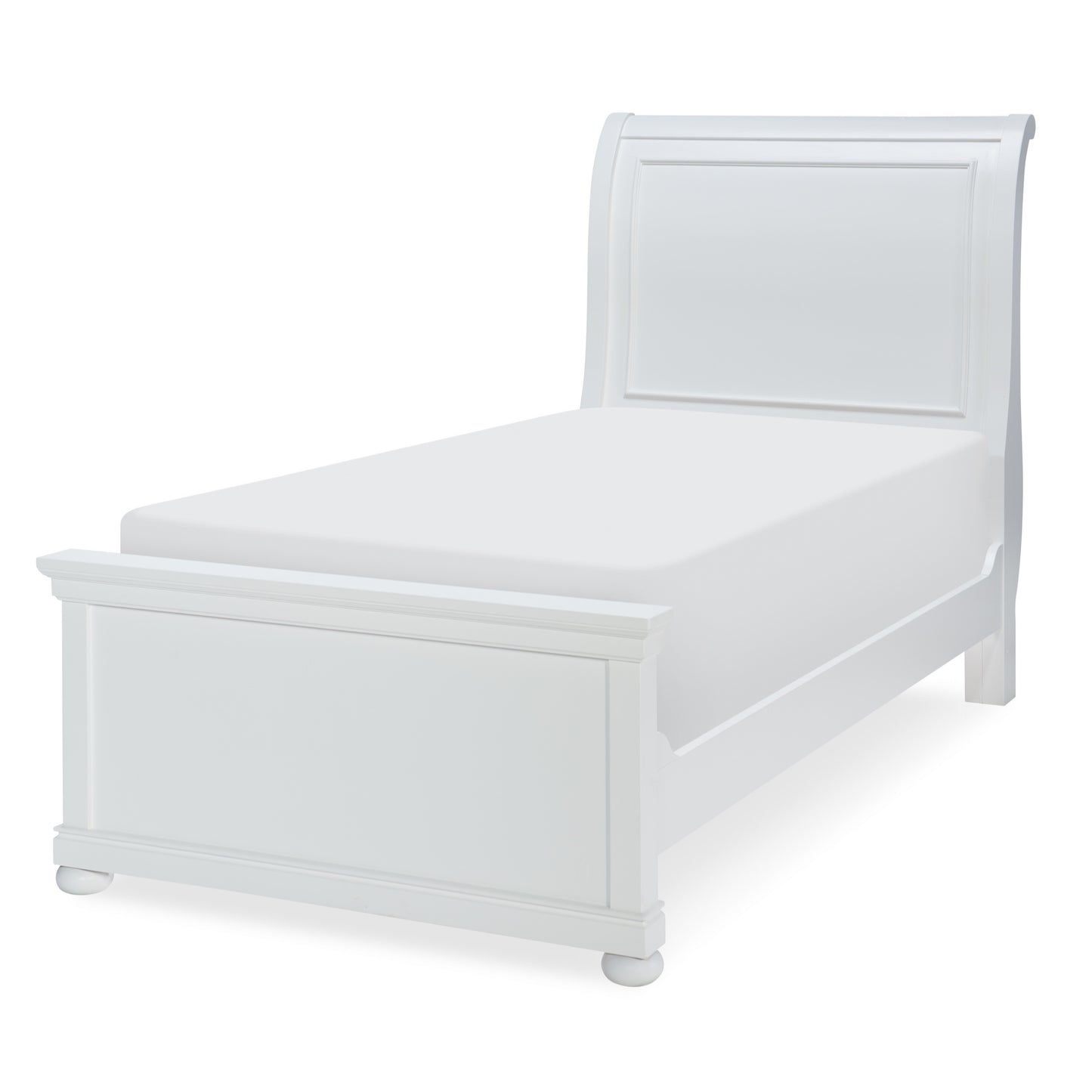 Canterbury Twin Sleigh Bed - White