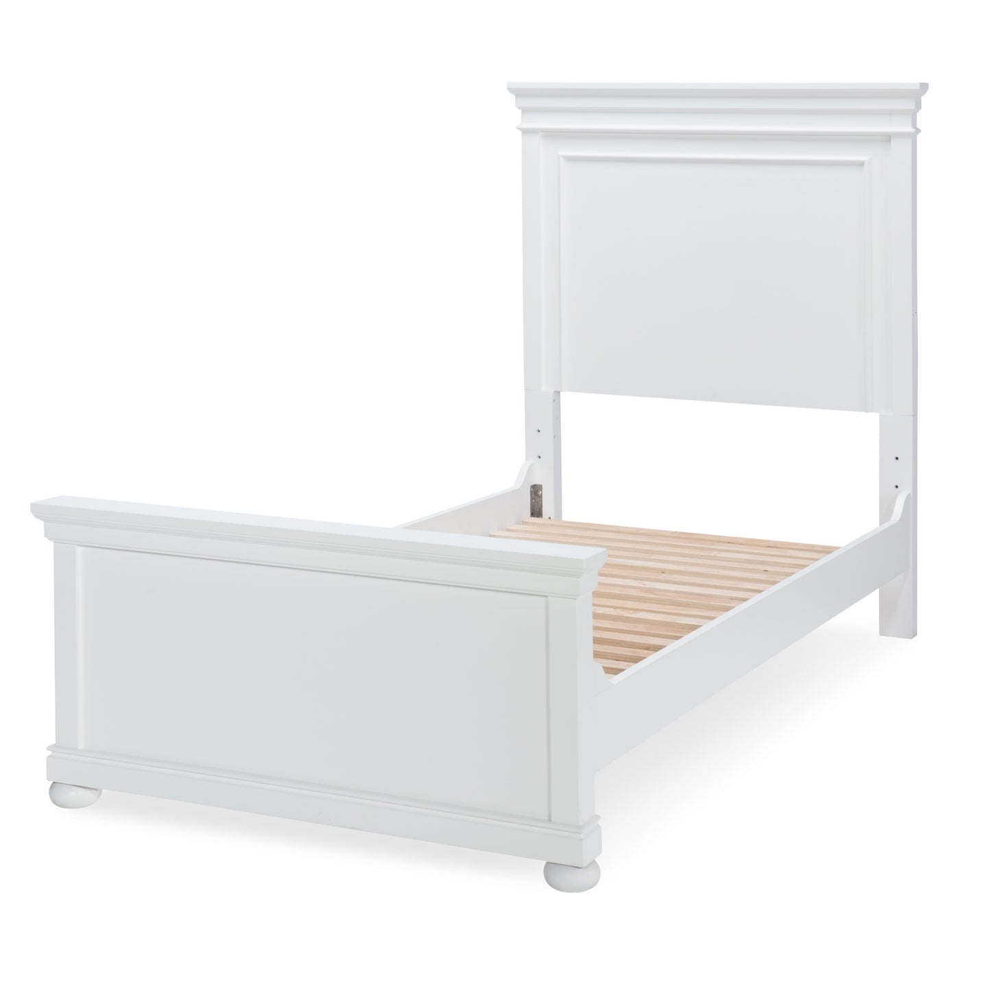 Canterbury Twin Panel Bed - White